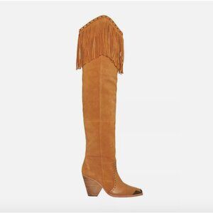 Spell and the Gypsy Collective Evie Over Knee Boot Tan Size 39 US 8 NWOT